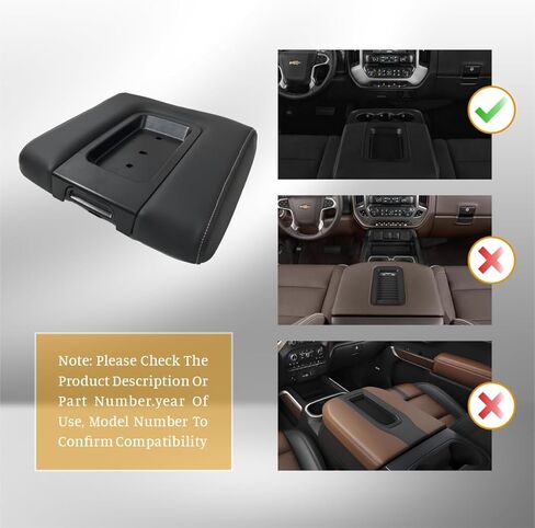 Front Seat Center Console Replacement for 2014-2019 Chevrolet Chevy Silverado Suburban Tahoe GMC Sierra Yukon XL,OE 22881398 Durable Armrest Lid Cover - Fix Broken or Worn Console in Saudi Arabia