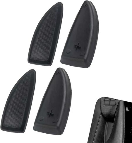 4 PCS Car Door Switch Bezel Cap, Left/Right Front/Rear Plastic Bolt Cover, Door Switch Bezel Interior Protective Accessories, Compatible with the Chevy Malibu 2016-2018 (Black) in Saudi Arabia