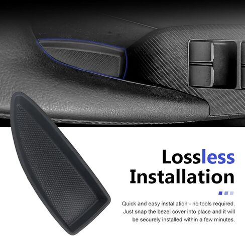 4 PCS Car Door Switch Bezel Cap, Left/Right Front/Rear Plastic Bolt Cover, Door Switch Bezel Interior Protective Accessories, Compatible with the Chevy Malibu 2016-2018 (Black) in Saudi Arabia