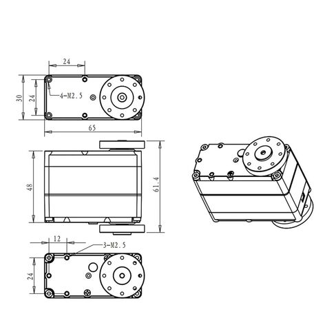 Large Servo 160Kg 24V RDS51160 High Torque Metal Gear 180°/270° Dual-Axis Robot(1PCS 270 Degree) in Saudi Arabia