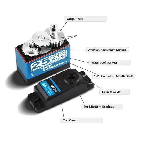 2 pcs DS3225PRO 25KG High Torque Digital Servo Coreless Full Metal Gear(180 Degree 2pcs) in Saudi Arabia