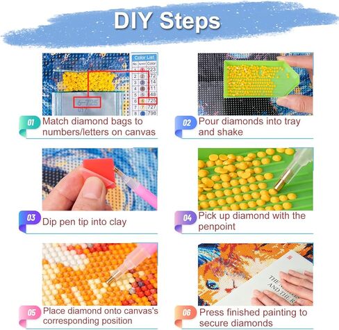 Chailotey Cat Diamond Art Painting Kits for Adults, 2 Pack Starry Night 5d Diamond Painting for Beginners, Full Drill Round Diamond Art Crafts with Animal for Home Wall Decor 12 x 16 Inch in Kuwait