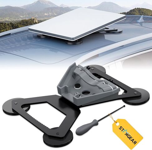 Mini Mini Mount ، مغناطيسي مع قواعد مغناطيس شاقة 200 رطل ، وملحقات Starlink Mini المضادة للسرقة Mini Mount للربع ، والسيارة ، والقوارب ، وسبائك الألومنيوم الشاحنة in Kuwait