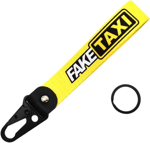 1pcs FAKE TAXI JDM Embroidered Keychain - Dual-Side Printed ID & Work Badge Keyring for Cars, SUVs & Motorcycles in Saudi Arabia