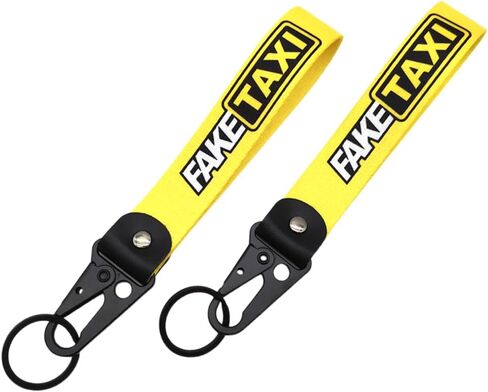 1pcs FAKE TAXI JDM Embroidered Keychain - Dual-Side Printed ID & Work Badge Keyring for Cars, SUVs & Motorcycles in Saudi Arabia