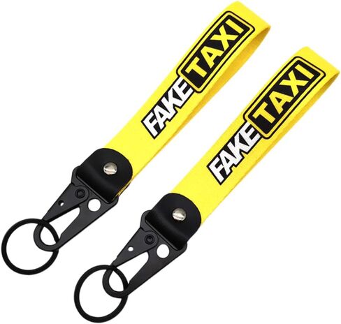 1pcs FAKE TAXI JDM Embroidered Keychain - Dual-Side Printed ID & Work Badge Keyring for Cars, SUVs & Motorcycles in Saudi Arabia