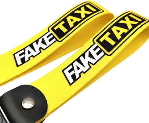 1pcs FAKE TAXI JDM Embroidered Keychain - Dual-Side Printed ID & Work Badge Keyring for Cars, SUVs & Motorcycles in Saudi Arabia