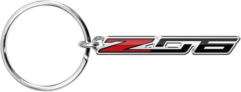 iPick Image for Chevrolet Corvette C7 Z06 Logo Shape 3D Die-Cut Metal Key Chain Key-Charm - Official Licensed in Kuwait