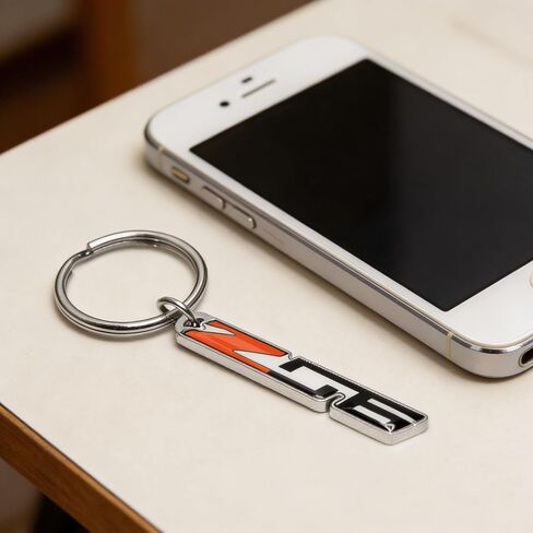 iPick Image for Chevrolet Corvette C7 Z06 Logo Shape 3D Die-Cut Metal Key Chain Key-Charm - Official Licensed in Kuwait