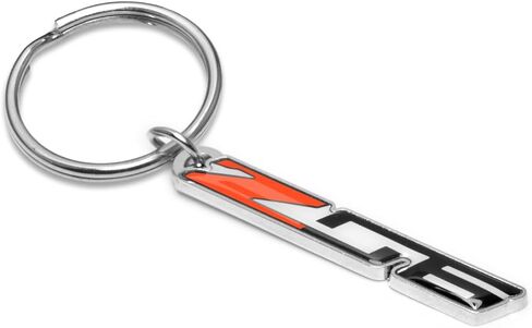 iPick Image for Chevrolet Corvette C7 Z06 Logo Shape 3D Die-Cut Metal Key Chain Key-Charm - Official Licensed in Kuwait