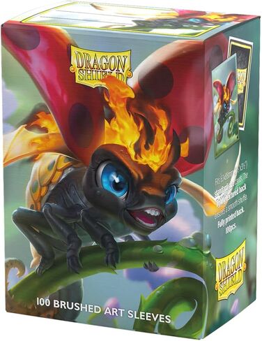 Dragon Shield Sleeves - Limited Edition Brushed Art: Spirit Animals – Burnbug 100CT Card Sleeves - Textured Back - Compatible with Magic The Gathering, Pokémon, and Yugioh TCG & LCG - Top Loader in Saudi Arabia
