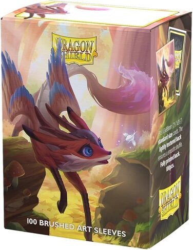 Dragon Shield Sleeves - Limited Edition Brushed Art: Spirit Animals – Burnbug 100CT Card Sleeves - Textured Back - Compatible with Magic The Gathering, Pokémon, and Yugioh TCG & LCG - Top Loader in Kuwait
