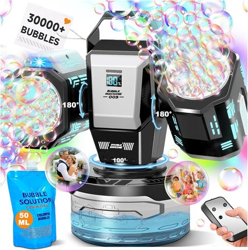 Automatic Bubble Machine Rechargeable for Parties: Portable Bubble Maker with 500ML Large Tank for Celebrations Outdoor Party Weddings Birthdays Family Fun - Perfect for Kids Toddlers in Saudi Arabia