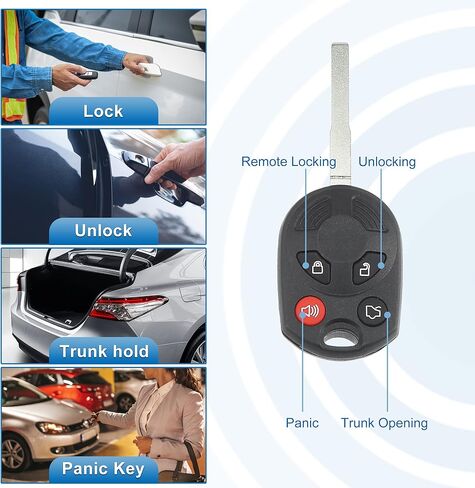 X AUTOHAUX 4 زر دخول السيارة بدون مفتاح للتحكم عن بعد استبدال مفتاح فوب القرب الذكي فوب OUCD6000022 لفورد إسكيب 2013-2019 315 ميجا هرتز رقاقة 63 80 in Kuwait