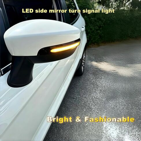 ملحقات مصباح إشارة الانعطاف LED المتسلسلة متوافقة مع Ford Escape Ecosport 2013-2018،2012-2018 Focus ST SE RS MK3، C-Max 2013-2017 وميض مؤشر Kuga، قطعتان in Kuwait