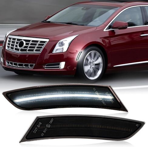 White LED Side Marker Lights Replacement for 2013-2017 XTS Smoked Lens Side Marker Lights, Front Bumper Turn Signals Sidemarker Lamps in Saudi Arabia