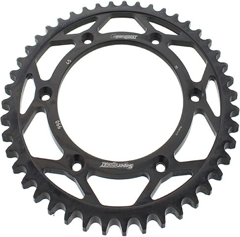 Supersprox Steel Sprocket Black 45T - RFE-990-45-BLK for Husqvarna FC 350 2014-2019, FC 250 2014-2019, FC 450 2014-2019, FC 450 Rockstar Edition 2018, FE 250 14-19, FE 350 14-19, FE 350S 15 16 in Saudi Arabia