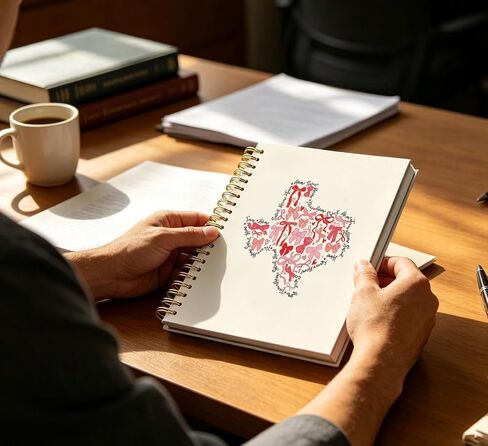 Coquette Bow Texas Journal Notebook for Girls,Cute Journal Texas Shaped Gifts for women,Texas Souvenirs Gifts Sweet Themed for Women,5.5x8.3 in Saudi Arabia