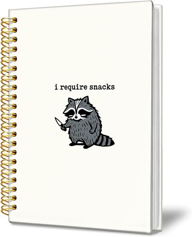 Funny Raccoon Notebook, Raccoon Gifts Journal for Women Men, Funny Office Gifts for Coworkers Notebook for Work, Animal Lover Gifts Hardcover Spiral Notebooks Journal 5.5x8.3 in Saudi Arabia