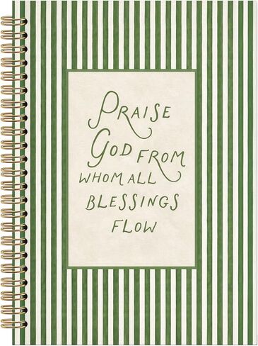 Church Notebook 8.3 x 5.5 Inches, “Praise God From Whom All Blessings Flow" Spiral Journal Religious Gift in Saudi Arabia