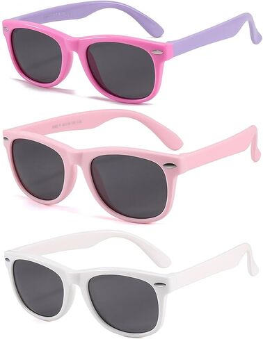 Polarized Kids Sunglasses for Girls Boys with Flexible Frame Toddler Children Sunglasses De Sol Gafas Ages 3-10 UV400 in Kuwait