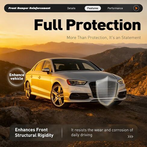 تعزيز المصد الأمامي KUAFU متوافق مع 2015-2020 Audi A3 S3 لاستبدال AU1006129 8V5807109 الألومنيوم الفضي in Saudi Arabia