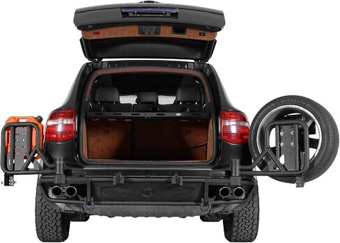 Hooke Road Cayenne 957 المصد الخلفي مع أذرع متأرجحة مزدوجة لـ 2008 2009 2010 Porsche Cayenne 957، مصد خلفي فولاذي شديد التحمل مع حامل إطارات، حوامل على شكل حرف D in Kuwait