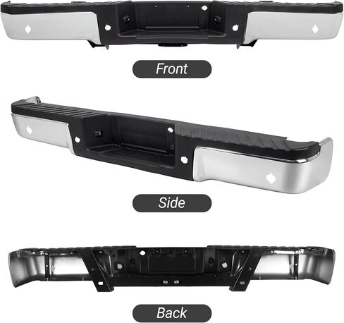 Chrome Rear Bumper Replacement for 2009-2014 F150 with Sensor with Hitch F01103170 in Saudi Arabia