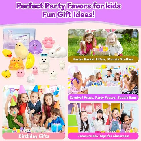 14Pcs Taba Squishy Toys Kit, Cute Fidget Toys Squeeze Toys Stress Relief Sensory Party Favors, Birthday Gifts Toys for Kids 4-6-8-10 in Saudi Arabia