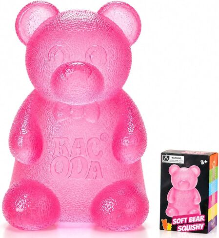 Taba Bear Squishy Fidget Toys,Stress Ball for Anxiety Stress Relief,Squishies Sensory Toy for Adults Kids Teens,Pink Squeeze Toys for Classroom Prize, Birthday Gifts Party Favors in Kuwait