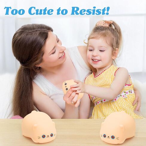 Cat Squishies Stress Balls, Cute Cat Squishy Toys for Kids Adults, Animal Fidget Toys for Anxiety Relief, Stretchy Dough Squishy Sensory Toy, Soft Squeeze Ball, Classroom Prizes Party Favors in Saudi Arabia