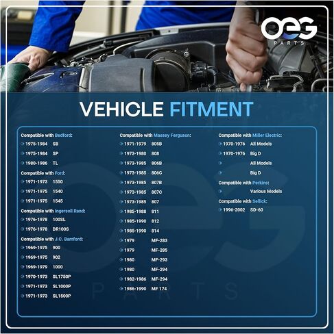 OEG Parts New Starter Compatible with Massey Ferguson MF-373 MF-377 MF-374 MF-397T 1987, MF-274 MF-294 1982-1986, MF-273 MF-283 MF-285 1979, MF-174 MF-178 MF-194 1973 9-142-728 63227477 11.130.629 in Kuwait