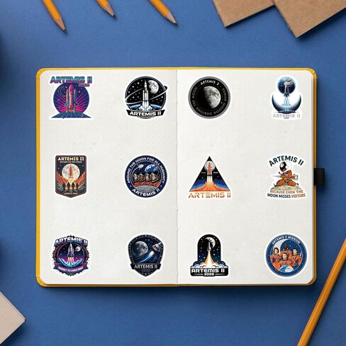 60Pcs Artemis ii Stickers Funny Cartoon Artemis 2 Merch Astronaut Space Sticker Waterproof Vinyl for Scrapbook Journaling Water Bottle Laptop Luggage in Kuwait
