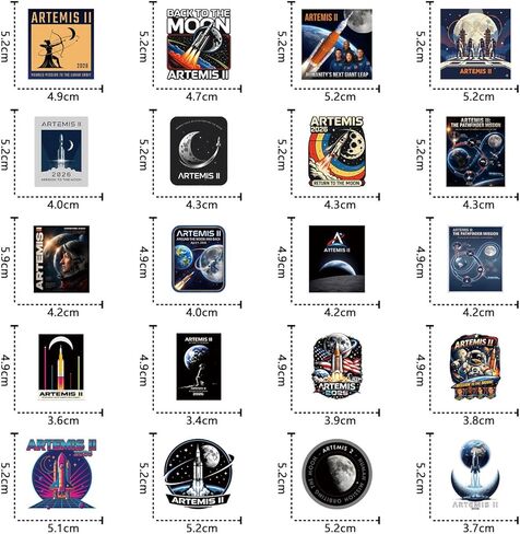60Pcs Artemis ii Stickers Funny Cartoon Artemis 2 Merch Astronaut Space Sticker Waterproof Vinyl for Scrapbook Journaling Water Bottle Laptop Luggage in Kuwait