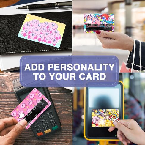Video Game Cute Pink Cartoon Debit Card Cover Sticker Decal Skin（8 Pack） Aesthetic Art Decor Gifts Merch Supplies for EBT Debit Transportation Key Cover Personalizing Bank Card in Kuwait