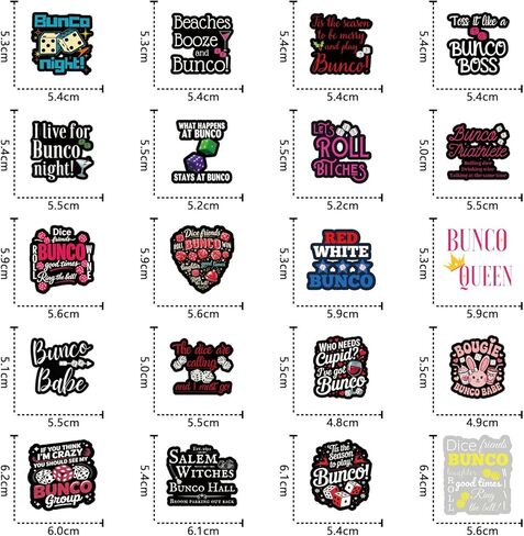 100Pcs Funny Bunco Stickers Cartoon Bunco Party Supplies Aesthetic Sticker Pack Waterproof Vinyl Decals for Laptop Ebook Readers Water Bottles Journal Scrapbook in Saudi Arabia