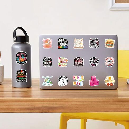 100Pcs Funny Bunco Stickers Cartoon Bunco Party Supplies Aesthetic Sticker Pack Waterproof Vinyl Decals for Laptop Ebook Readers Water Bottles Journal Scrapbook in Saudi Arabia