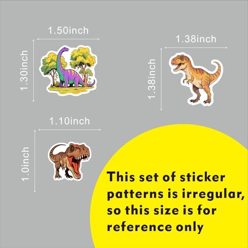1080 Pcs Dinosaur Stickers for Kids, 27 Unique Dino Designs Waterproof Vinyl Stickers for Water Bottles, Laptops, Party Favors, Birthday Gifts, Scrapbooking, Classroom Rewards in Kuwait