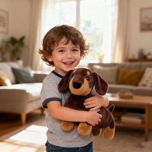 Stuffed Dog Plush Dachshund Stuffed Animal, 23.6 Inch Giant Weiner Dog Plushies, Soft & Huggable Large Animal Plush Toy for Christmas, Birthday in Kuwait