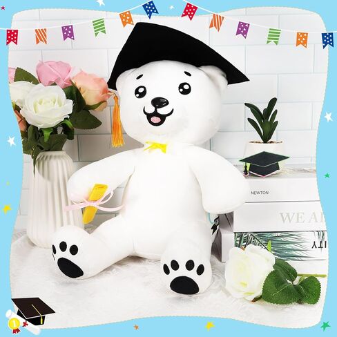 YUNVI 12 inch 2026 Graduation Autograph Stuffed Bear,Congrats Grad Graduation Plush Animal Toy Congratulations Graduation Gift for Graduate Party in Saudi Arabia