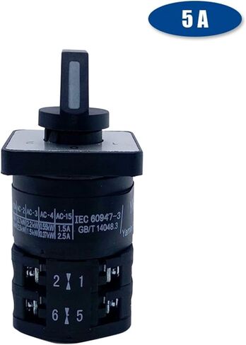 LW26 YMW26-5/2 Rotary Cam Switch Three Postion 5A Two Poles 8 Terminals Universal Changeover Silver Contact in Saudi Arabia