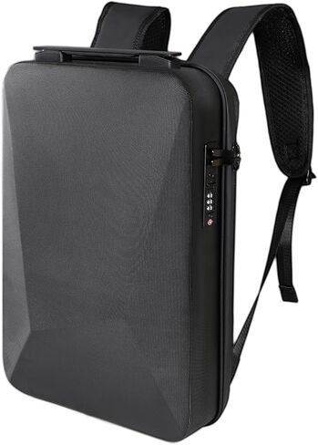 SWESEN Hard Shell Laptop Backpack for Men, Waterproof Laptop bag fit 17.3 Inch Commute Backpack, Tsa Business Commute Backpack,stylish Anti-theft Travel Backpacks USB Charging Port, Black in Kuwait