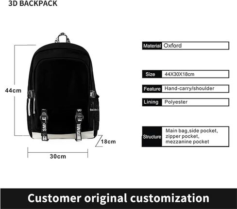 ISaikoy Anime Solo Leveling Backpack Daypack Laptop Bag 3D Printing School Bag Bookbag 4 in Saudi Arabia