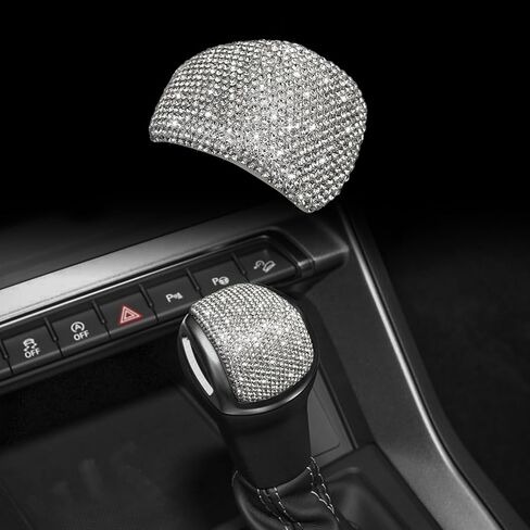 CONGCONG for Audi Gear Shift Bling Crystal Accessory Interior Cover Compatible for New Audi Q3 2019-2024. in Kuwait