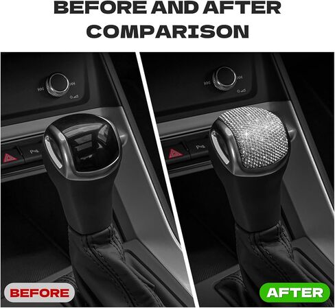 CONGCONG for Audi Gear Shift Bling Crystal Accessory Interior Cover Compatible for New Audi Q3 2019-2024. in Kuwait