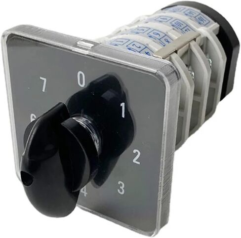 Rotary Switch knob 8-bit 0-7 YMZ12-32/4 Universal Manual Electric Conversion cam Switch 32A 690V 4 Sections in Saudi Arabia