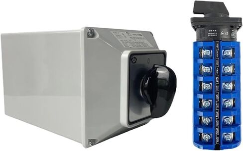 LW26-63/6M 63A 6-Pole Changeover cam Switch Electrical Multi-Position Rotary selector with Protective Cover Box housing(102) in Saudi Arabia