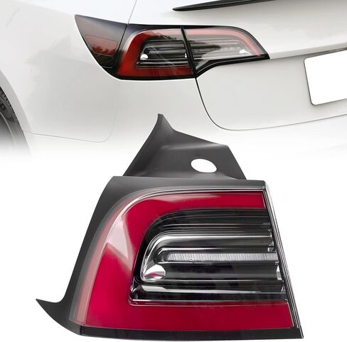 Tail Lights Assembly LED for Tesla Model 3 2017 2018 2019 2020 2021 2022 Left Driver Side Brake Outside Yellow light tail lamp OE# 1077397-00-G, 1077397, 1077397-00-H, 1077397-00-F. in Saudi Arabia