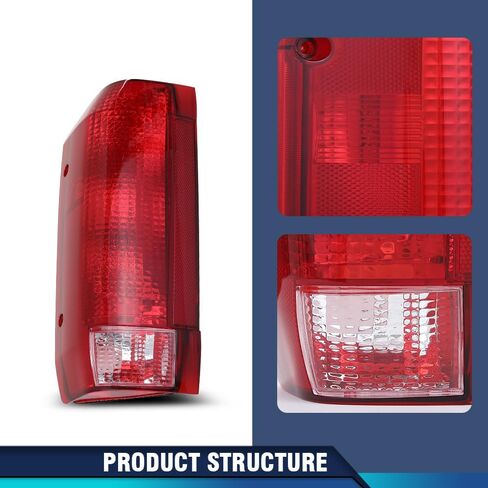 مجموعة مصابيح الذيل PIT66 متوافقة مع Ford Bronco F150 1990-1996/Fit Ford F250 F350 1990-1997 للسائق الأيسر وجانب الركاب الأيمن E9TZ13405C، E9TZ13404C، FO2801105، FO2800106 مصباح الأضواء الخلفية in Kuwait