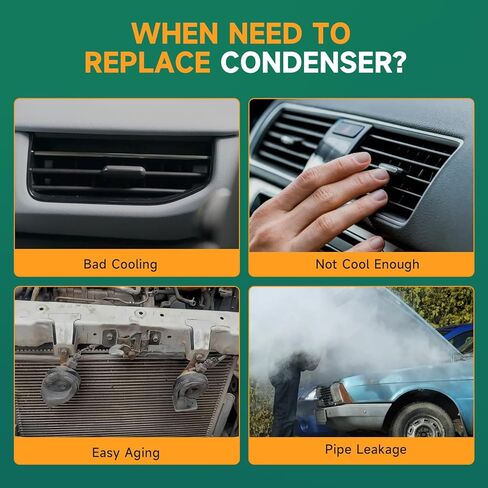 Aparts Air Conditioning A/C Condenser Compatible with Ford F-150 5.4L 2004-2008,F-150 4.6L 2004-2008,F-150 4.2L 2004-2008,F-250 4.6L 2004-2008,Lincoln Mark LT 5.4L 2006-2008 Replace 4L3Z19712AA 3092 in Saudi Arabia
